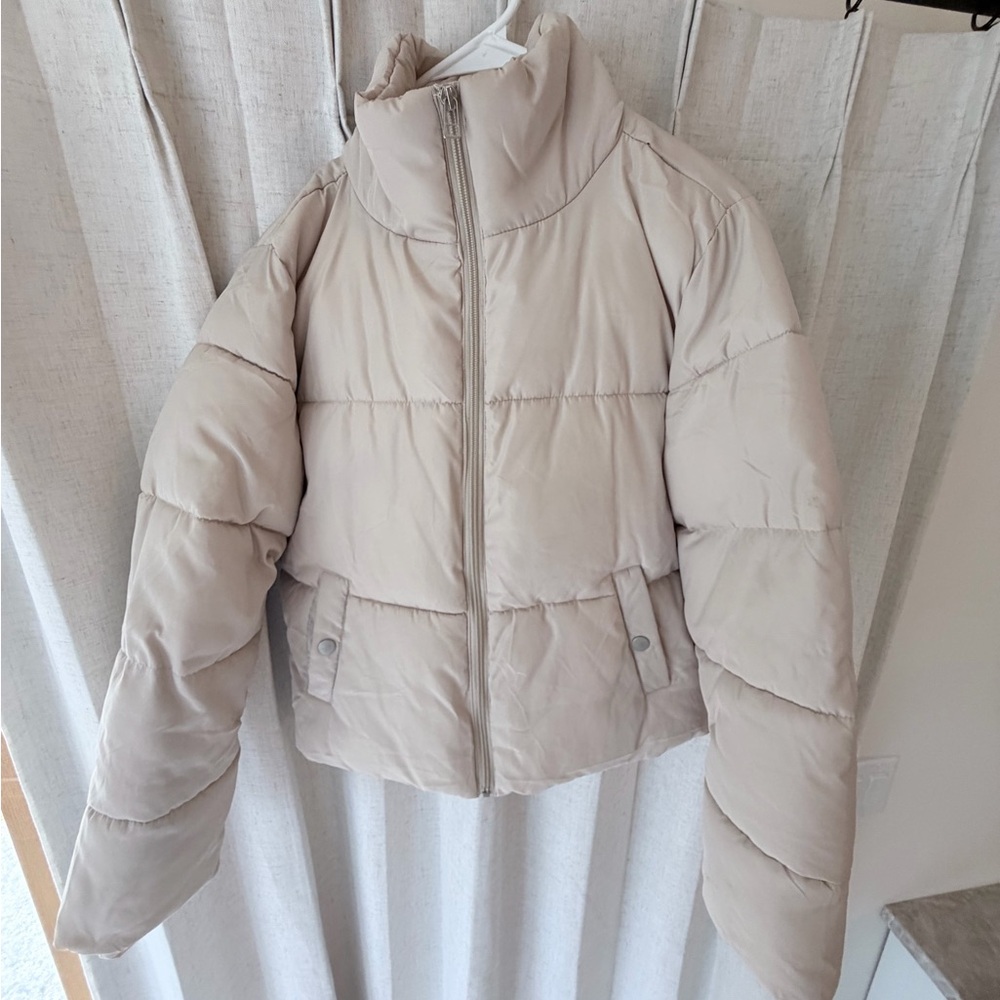 Avenue Light Beige Puffer Jacket - image 1